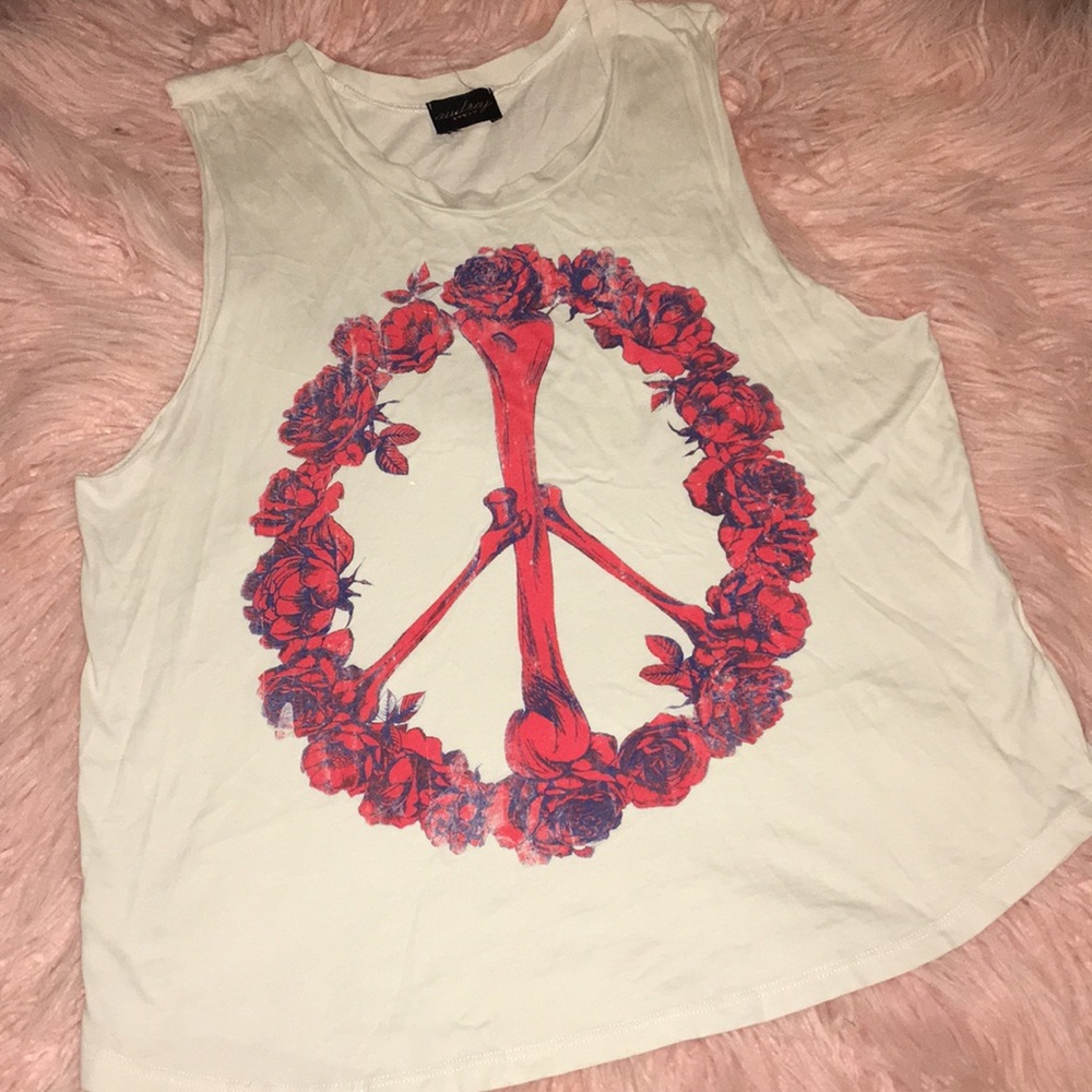 Printed muscle tee shirt